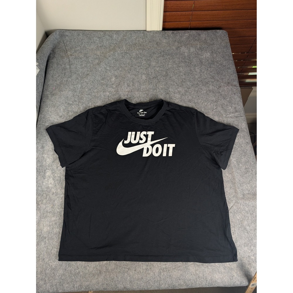 Nike Mens Just Do It Graphic T-Shirt Black Short Sleeve Crew Neck XXL AR5006-010 - Picture 4 of 9